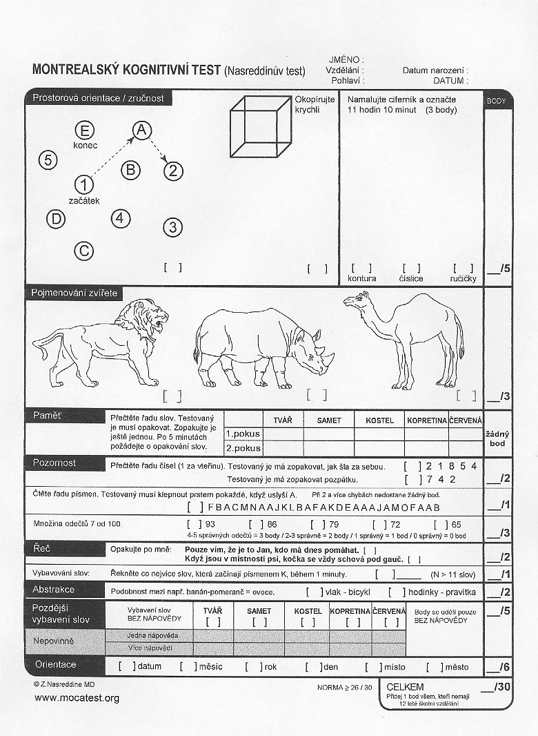 Montreal Cognitive Test WikiLectures