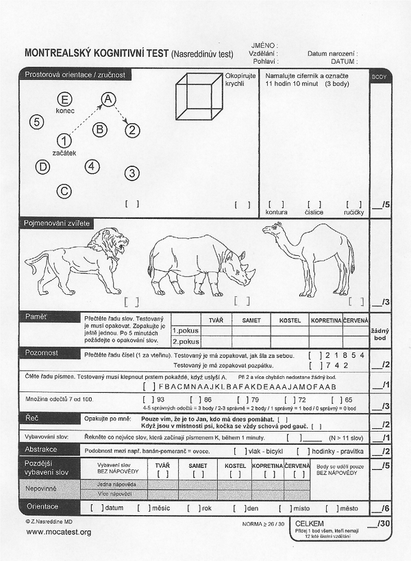 Montreal Cognitive Assessment WikiLectures